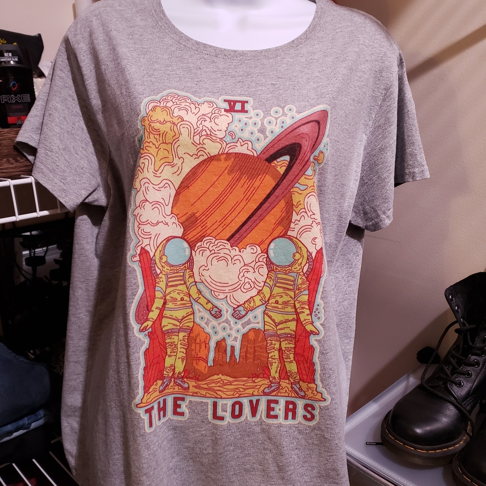 The Lovers in Space Tarot Shirt Look Human